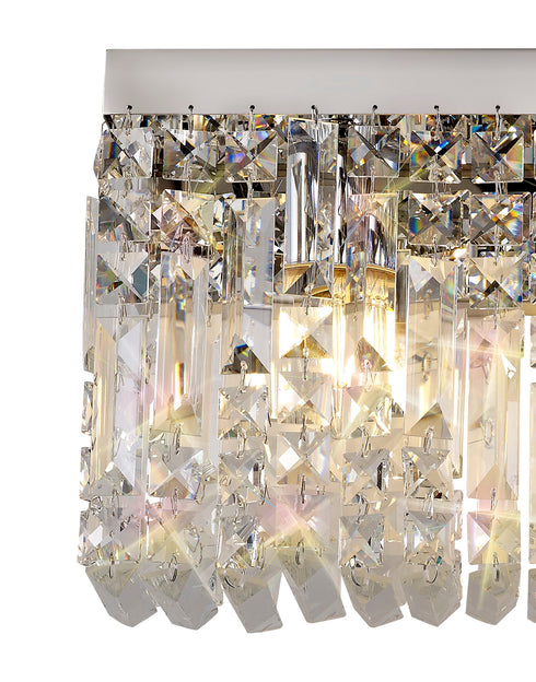 Zula Rectangular 3 Light Large Wall Lamp